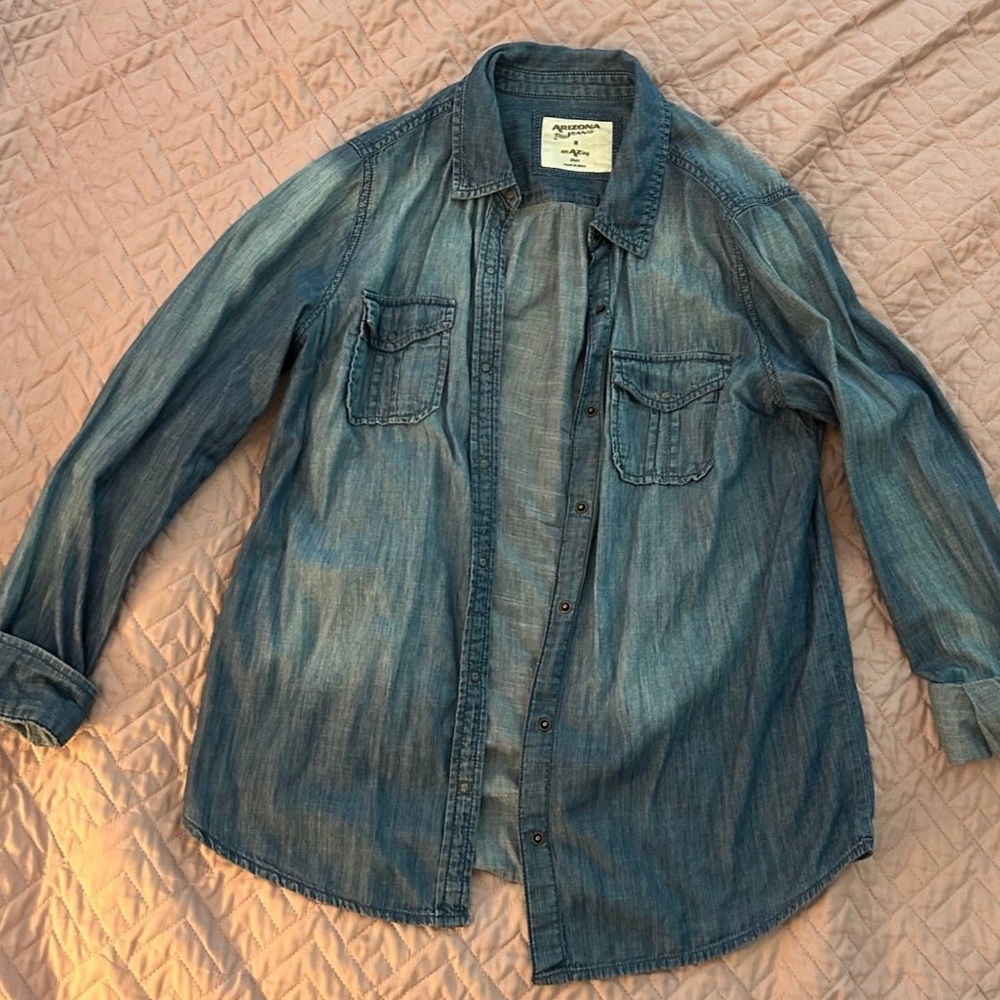 Denim Button-Up Shirt